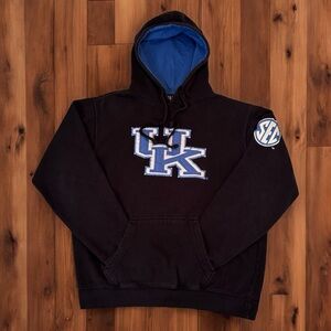 Blue 84 Hoodie University of Kentucky Mens Medium Black Blue – VTG 90s Y2K - SEC